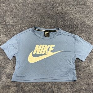 Nike Women's Light Blue Crop Top